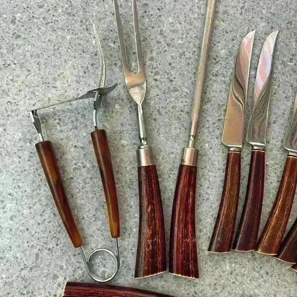 Westall Richardson Vintage Stainless steel Steak knives, see assorted total 10pc - Picture 4 of 8